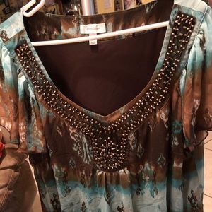 (318) Dressbarn 22/24 shortsleeved blouse